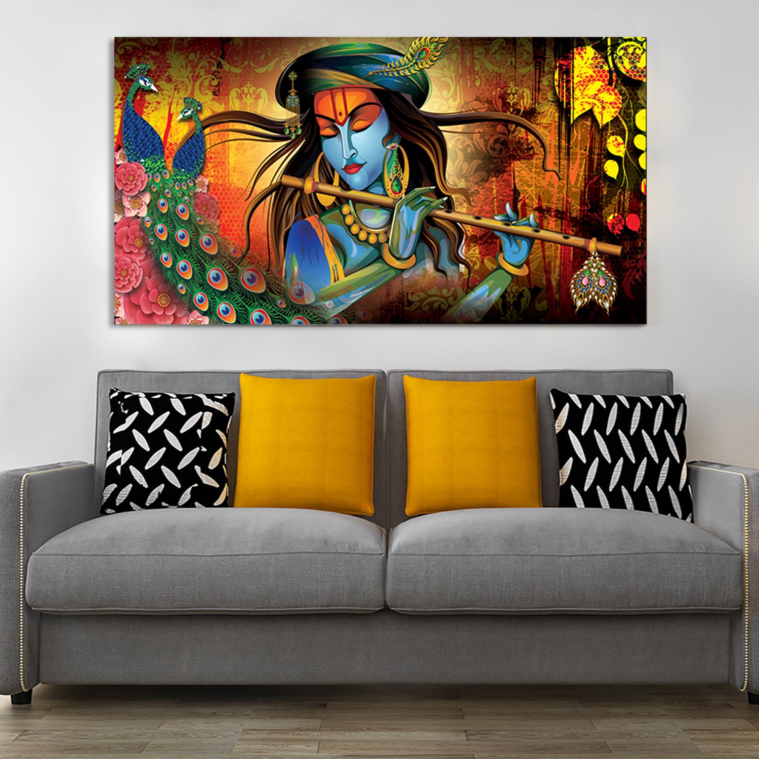 Classic Lord Radha Krishna Premium Wall Painting decorative masterpiece for home decor